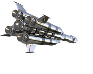  Missile isolated on background. 3d rendering - illustration