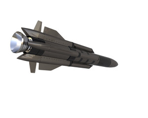  Missile isolated on background. 3d rendering - illustration