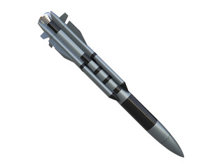  Missile isolated on background. 3d rendering - illustration