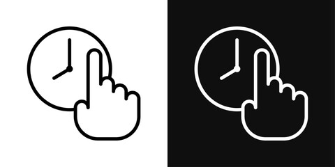 Specify at Time Icon Set. Vector Illustration