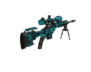 Riffle isolated on background. 3d rendering - illustration