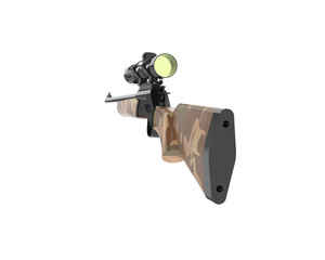 Riffle isolated on background. 3d rendering - illustration