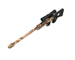Riffle isolated on background. 3d rendering - illustration
