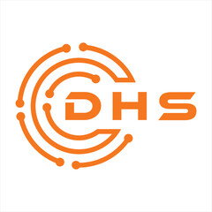 DHS letter design. DHS letter technology logo design on a white background. DHS Monogram logo design for entrepreneurs and businesses.