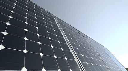 Obraz premium Solar Panel close-up, detail of a photovoltaic panel, Solar panel texture. Close-up of Solar energy panel photovoltaics module.