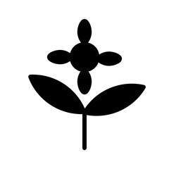 Flower Herb House Glyph Icon