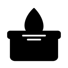 Flower Herb House Glyph Icon