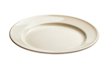 modern white plate, top view, isolated on transparent background