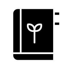 Book Herb Plant Glyph Icon