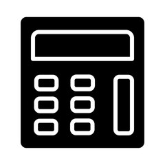 Calculator E-Commerce Outline Glyph Icon