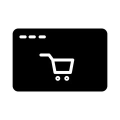 Browser Buy Cart Glyph Icon