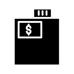 Cashier Check Checkbook Document Glyph Icon