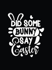 Easter day typography egg lettering t-shirt design holiday greeting cute bunny vector art