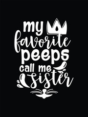 Easter day typography egg lettering t-shirt design holiday greeting cute bunny vector art