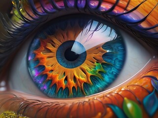 A mesmerizing, vibrant eye