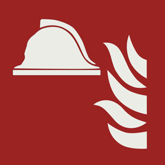 Obraz premium FIRE FIGHTING EQUIPMENT SIGNAL PICTOGRAM, COLLECTION OF FIREFIGHTING EQUIPMENT ISO 7010 – F004, SVG