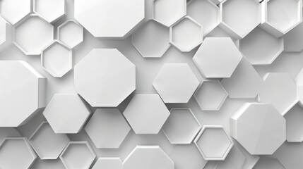 Fototapeta premium Seamless light gray backdrop with hexagonal design.