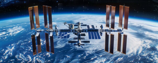 Futuristic space station a hub of innovation and interstellar travel