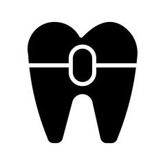 Braces Care Dental Glyph Icon