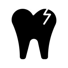 Ache Dental Tooth Glyph Icon