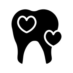 Care Dental Love Glyph Icon