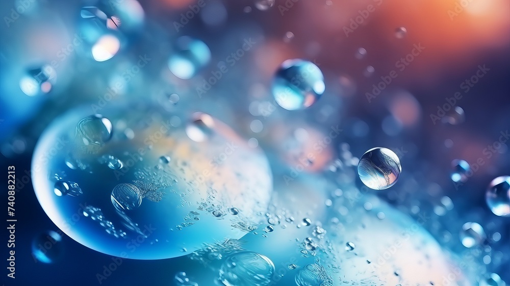 Aufkleber banner or planets universe cosmic abstract background. abstract molecule sctructure. water bubbles. 