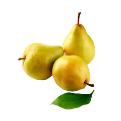 Pears isolated on transparent background