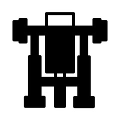 Bench Press Gym Glyph Icon