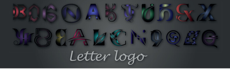 letter logo design gradient