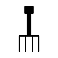 Farm Fork Garden Glyph Icon