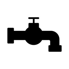 Garden Tap Water Glyph Icon