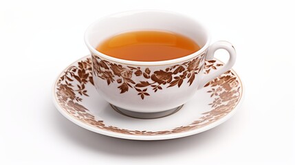Cup of tea isolated on white background