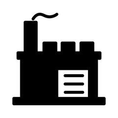 Building Factory Work Glyph Icon