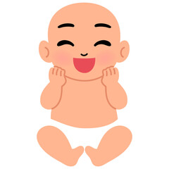 Obraz premium toddler laughing illustration