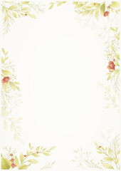 Golden floral engagement invitation Card template - Flower Invitation Card - Wedding Flower Card - Save the date card