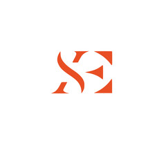 Abstract letter SE logo. This logo icon incorporate with abstract shape in the creative way.