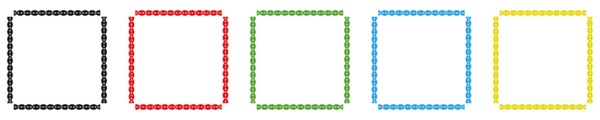 Vintage ornament frames set. Retro style deorative border frame collection.