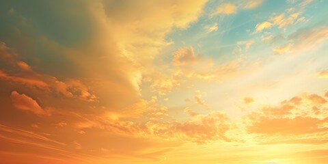 Obraz premium sunset sky with a sun and clouds