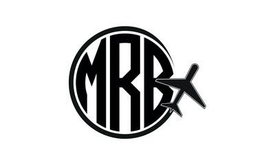 MRB three initial letter circle tour & travel agency logo design vector template. hajj Umrah agency, abstract, wordmark, business, monogram, minimalist, brand, company, flat, tourism agency, tourist © Fahim