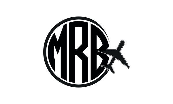 MRB three initial letter circle tour & travel agency logo design vector template. hajj Umrah agency, abstract, wordmark, business, monogram, minimalist, brand, company, flat, tourism agency, tourist