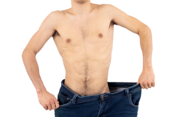 Visible weight transformation isolated on white