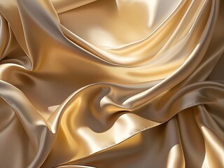 Golden silk fabric texture background
