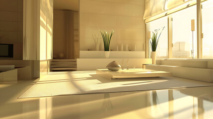 Stylish Modern Living Space with Sunlight