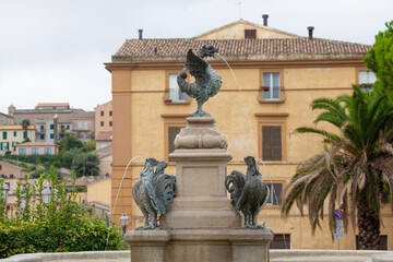 Fontana dei Galli in Loreto, Italy (Rooster Fountain) - 740895428