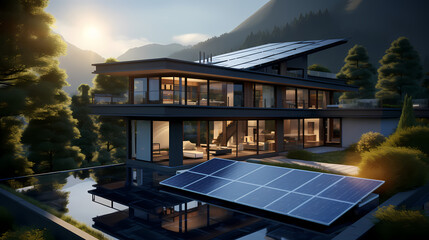 Fototapeta premium Solar panels, photovoltaic background