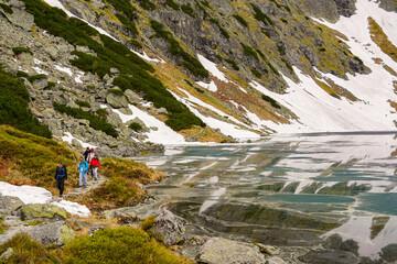 Morskie Oko mountain lake and hiking destination 