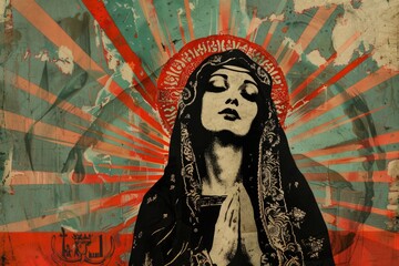 Mary the graphic artist Generative AI © SKIMP Art