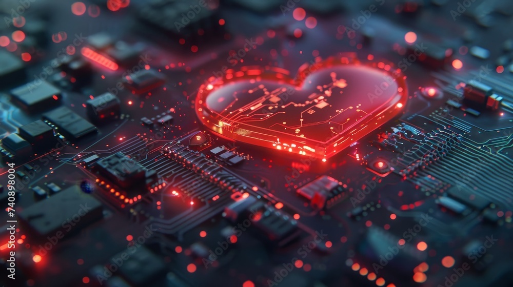Poster a glimpse into the heart of a computer powering a digital landscape