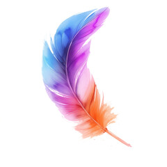 feather-like watercolor brush strokes, adding a light and ethereal quality.