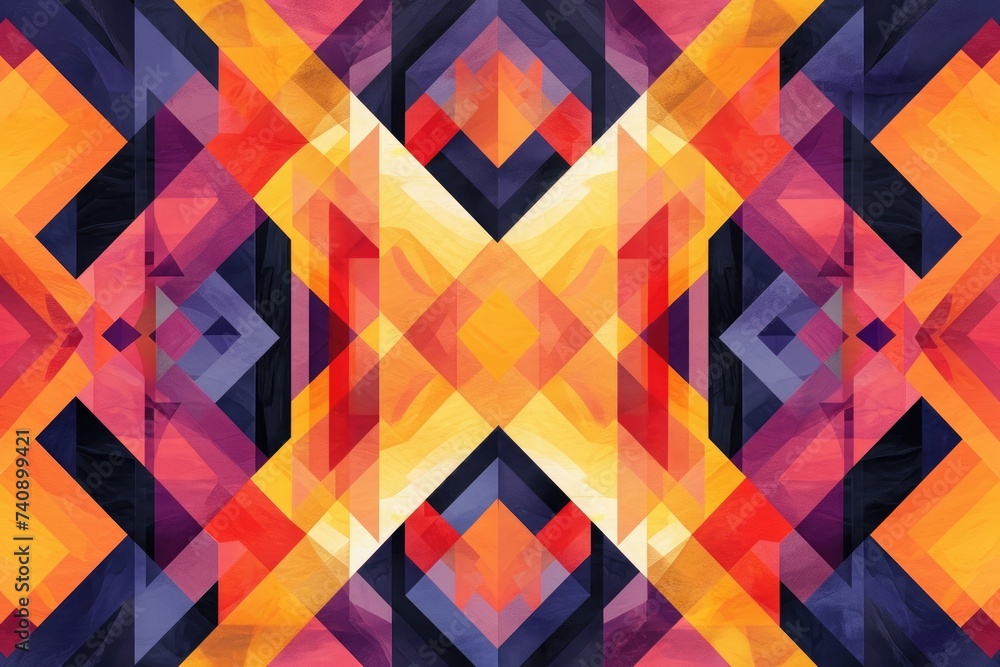 Poster this photo features a vivid and diverse pattern showcasing an array of vibrant colors, geometric pat